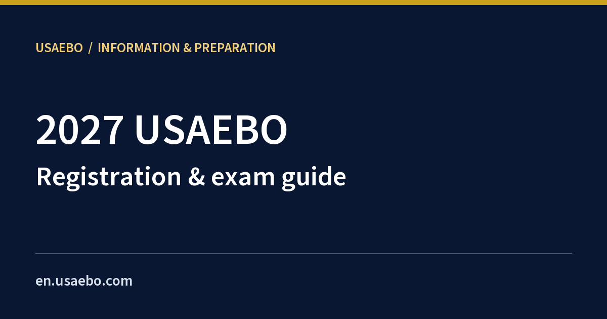 2027 USAEBO registration and exam guide cover